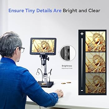 未使用　TOMLOV DM9 Pro デジタル顕微鏡 TOMLOV DM9 Pro HDMI Digital Microscope with 7'' IPS Screen